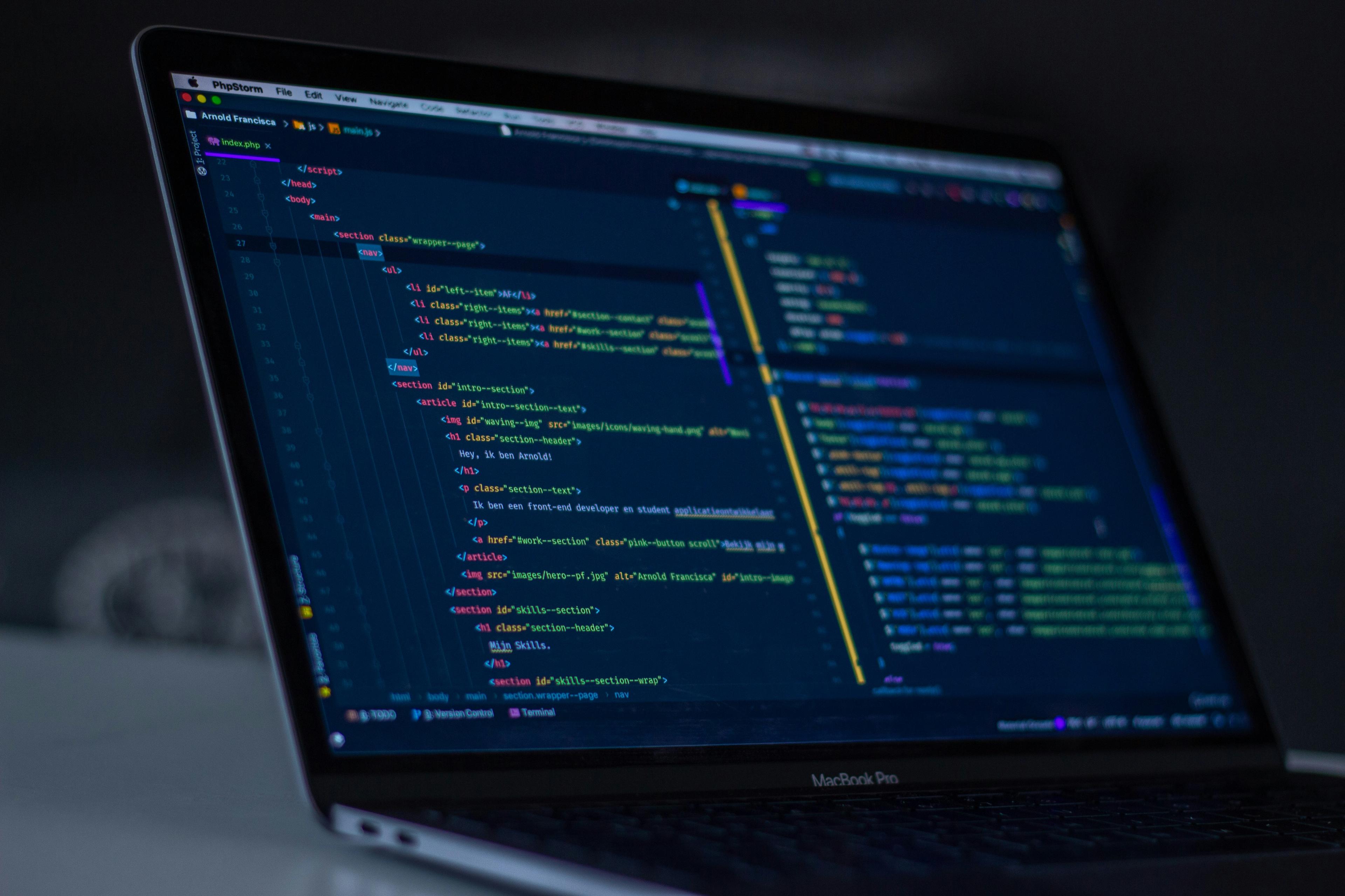 JavaScript code on a computer screen with a promise chain highlighted